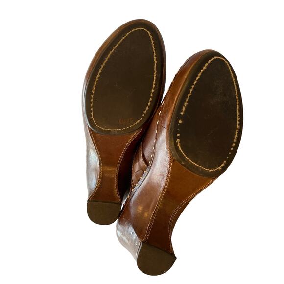 Frye Reese Ring Harness Leather Mules Brown Women's 7.5 - Picture 6 of 10